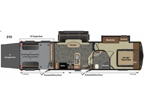 Floorplan - 2013 Keystone RV Fuzion 310