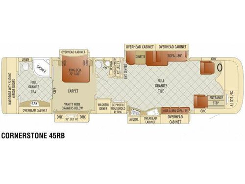 Floorplan - 2011 Entegra Coach Cornerstone 45RB