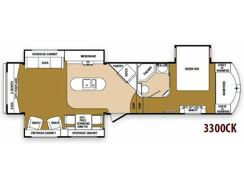 Floorplan - 2013 SunnyBrook Raven 3300CK