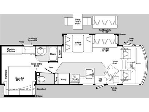 Floorplan - 2006 Itasca Sunrise 33V