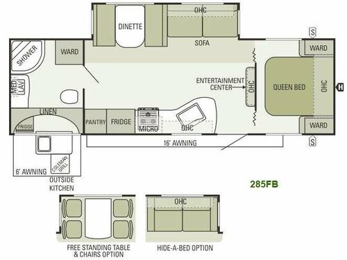Travel Star 285FB Floorplan
