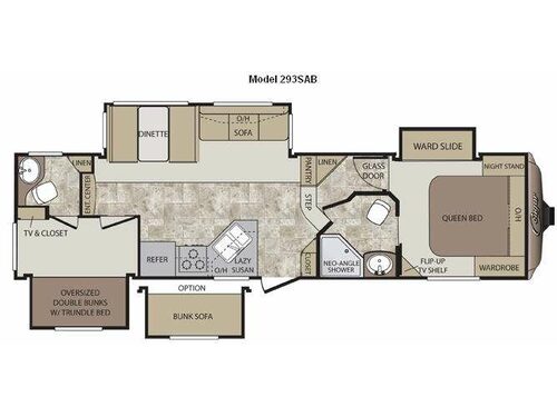 Floorplan - 2013 Keystone RV Cougar 293SAB