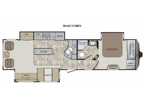 Floorplan - 2013 Keystone RV Cougar 323MKS