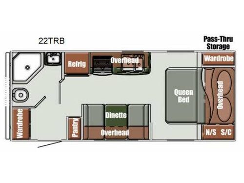 Floorplan - 2013 Gulf Stream RV Streamlite Sport 22 TRB