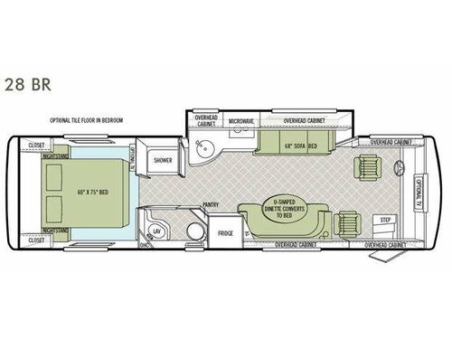Floorplan - 2013 Tiffin Motorhomes Allegro Breeze 28 BR