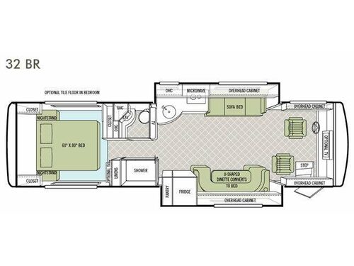 Floorplan - 2013 Tiffin Motorhomes Allegro Breeze 32 BR