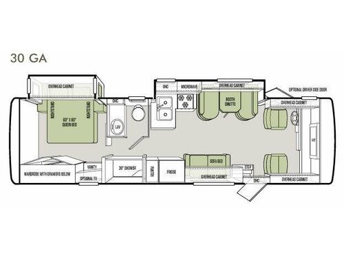 Floorplan - 2013 Tiffin Motorhomes Allegro 30 GA