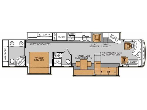 Floorplan - 2013 Thor Motor Coach Tuscany TAG 45LT