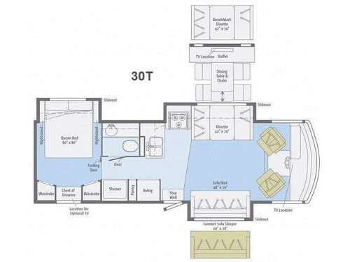 Floorplan - 2013 Winnebago Vista 30T
