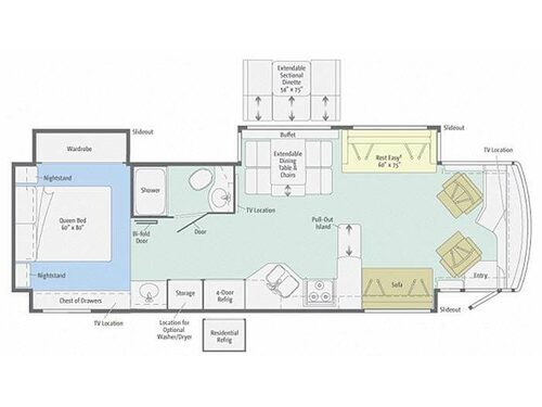 Floorplan - 2013 Winnebago Journey 36M