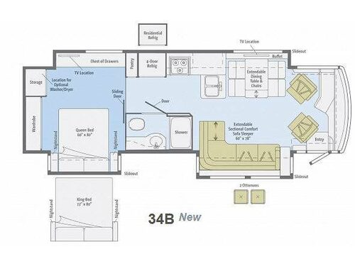 Floorplan - 2013 Winnebago Journey 34B