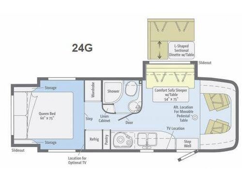 Floorplan - 2013 Winnebago View Profile 24G
