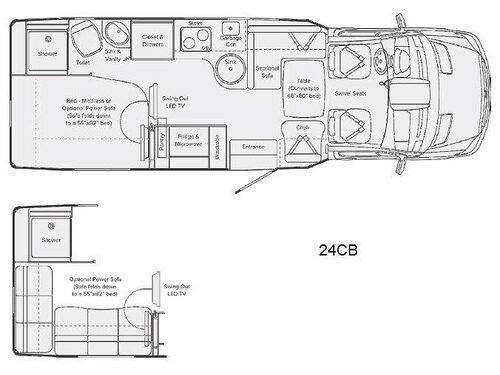 Floorplan - 2013 Leisure Travel Serenity 24CB