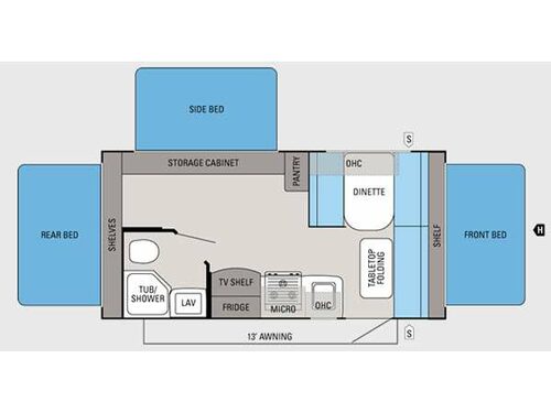Floorplan - 2013 Jayco Jay Feather Ultra Lite X18D
