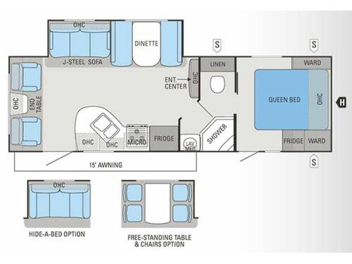 Floorplan - 2013 Jayco White Hawk 27DSRL
