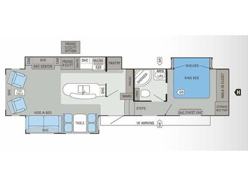Floorplan - 2013 Jayco Pinnacle 36KPTS