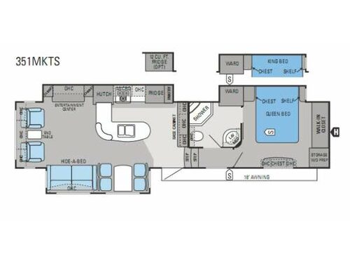 Floorplan - 2013 Jayco Eagle Premier 351MKTS