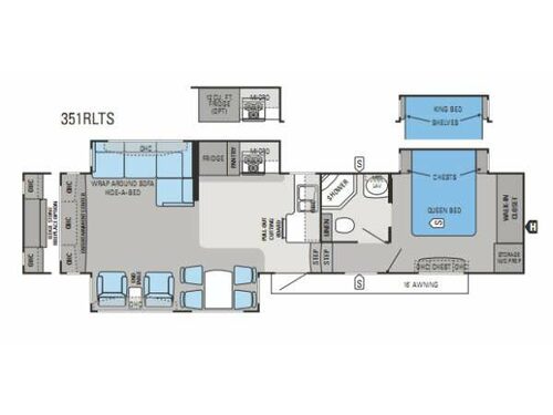 Eagle Premier 351RLTS Floorplan