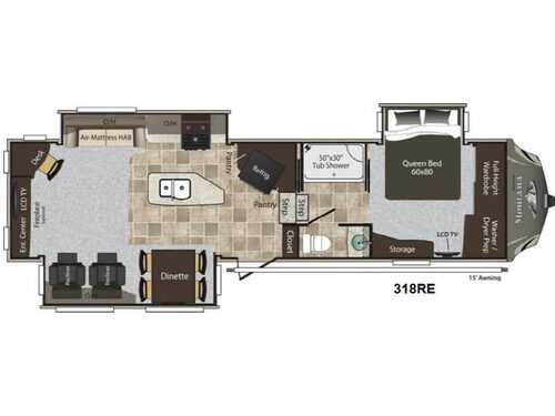 Floorplan - 2013 Keystone RV Montana High Country 318RE