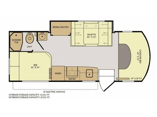 Floorplan - 2013 Fleetwood RV Tioga DSL 24D