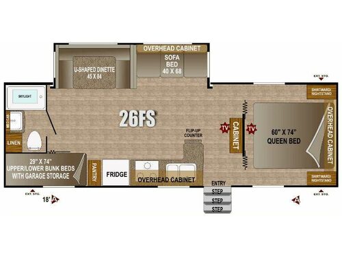 Floorplan - 2013 Outdoors RV Back Country 26FS