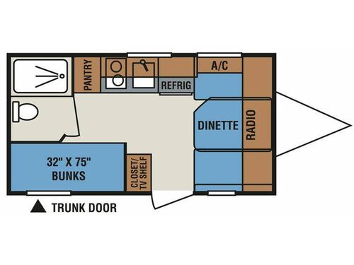 Floorplan - 2013 KZ Sportsmen Classic 16BH