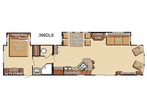 Floorplan - 2013 Gulf Stream RV Kingsport 399 DLS