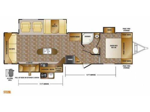 Floorplan - 2013 CrossRoads RV Sunset Trail Reserve ST32RL