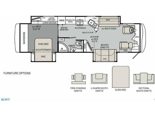 Floorplan - 2013 Holiday Rambler Ambassador 36PFT