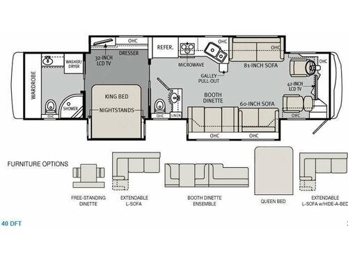 Floorplan - 2013 Holiday Rambler Ambassador 40DFT