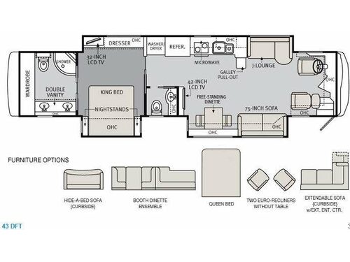 Floorplan - 2013 Holiday Rambler Endeavor 43 DFT