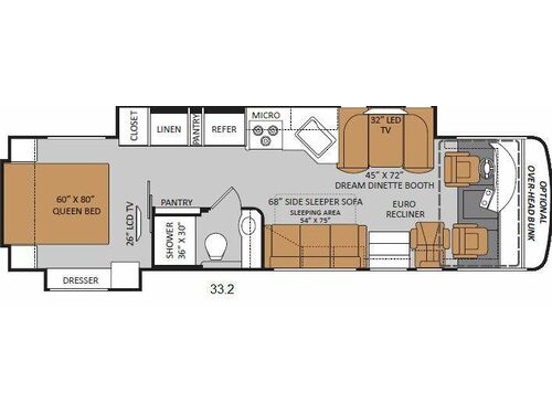 Floorplan - 2013 Thor Motor Coach Palazzo 33 2