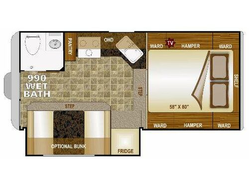 Floorplan - 2013 Northwood Arctic Fox Camper 990 Wet Bath
