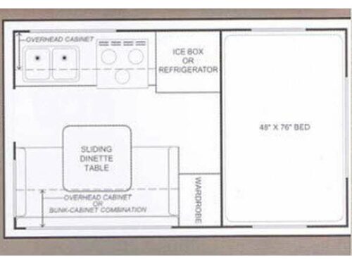 Floorplan - 2012 Pastime Manufacturing Truck Campers 750SD