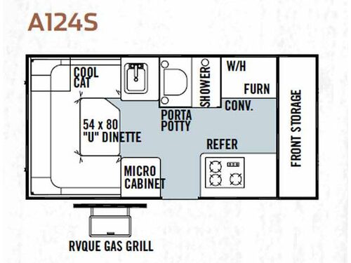 Floorplan - 2013 Forest River RV Rockwood Hard Side Series A124S