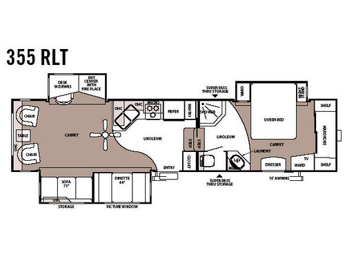 Sandpiper 355RLT Floorplan