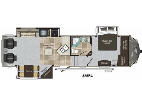 Floorplan - 2013 Keystone RV Montana High Country 325RL