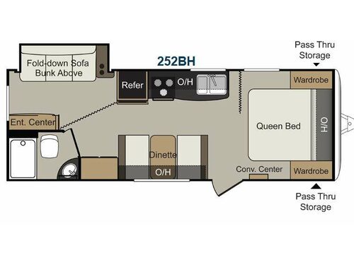 Floorplan - 2013 Keystone RV Passport 252BH Express