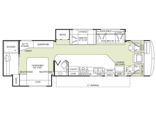 Floorplan - 2007 Fleetwood RV Bounder 35E