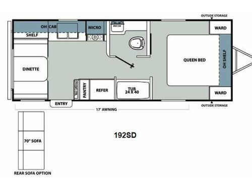 Floorplan - 2013 Coachmen RV Catalina Santara Series 192SD