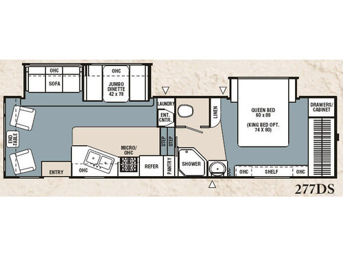Floorplan - 2007 Coachmen RV Chaparral 277DS