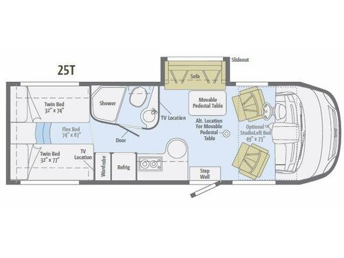 Floorplan - 2014 Winnebago Via 25T