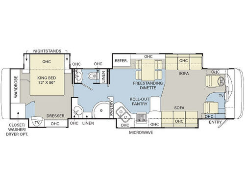 Floorplan - 2007 Monaco Camelot 42PDQ