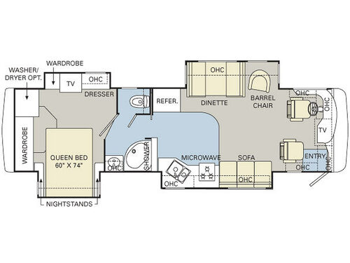 Floorplan - 2007 Monaco Cayman 36PDQ