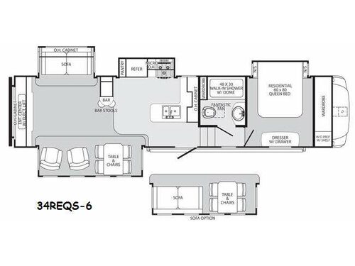 Floorplan - 2014 Palomino Sabre 34REQS