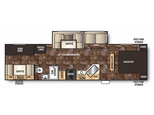 Cherokee 284BH Floorplan