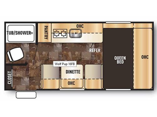 Cherokee Wolf Pup 16FB Floorplan