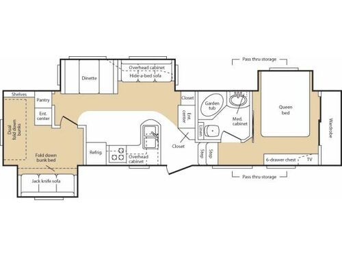 Floorplan - 2007 Keystone RV Mountaineer 342PHT