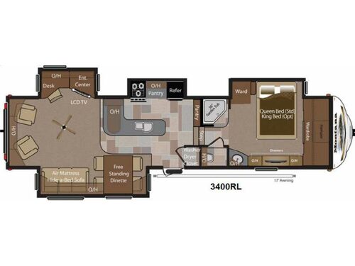 Floorplan - 2014 Keystone RV Montana 3400 RL
