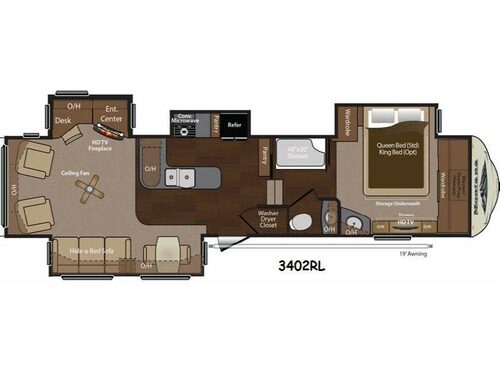 Floorplan - 2014 Keystone RV Montana 3402 RL